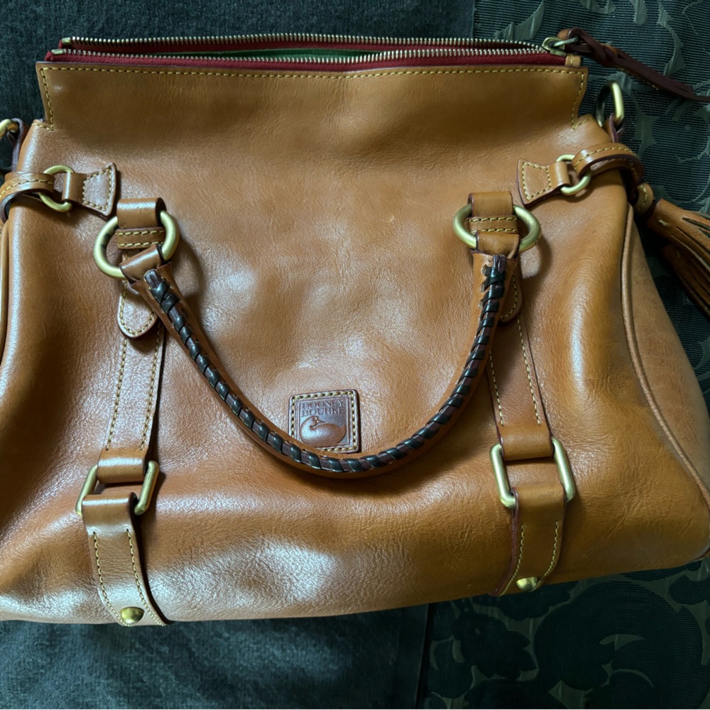 Dooney and Bourke Florentine Satchel in Natural